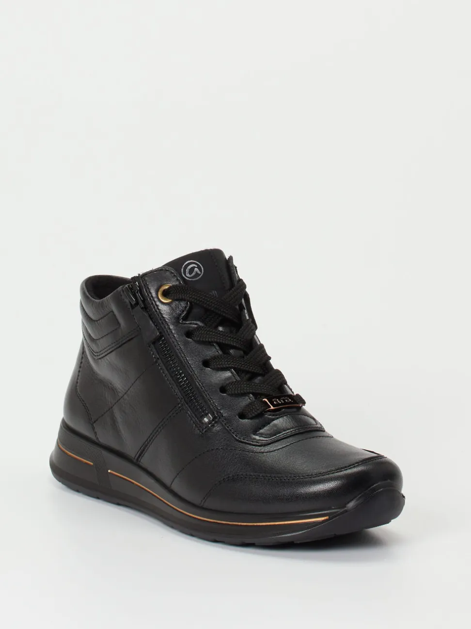 Ara – Schnürstiefelette aus Kalbleder Schwarz