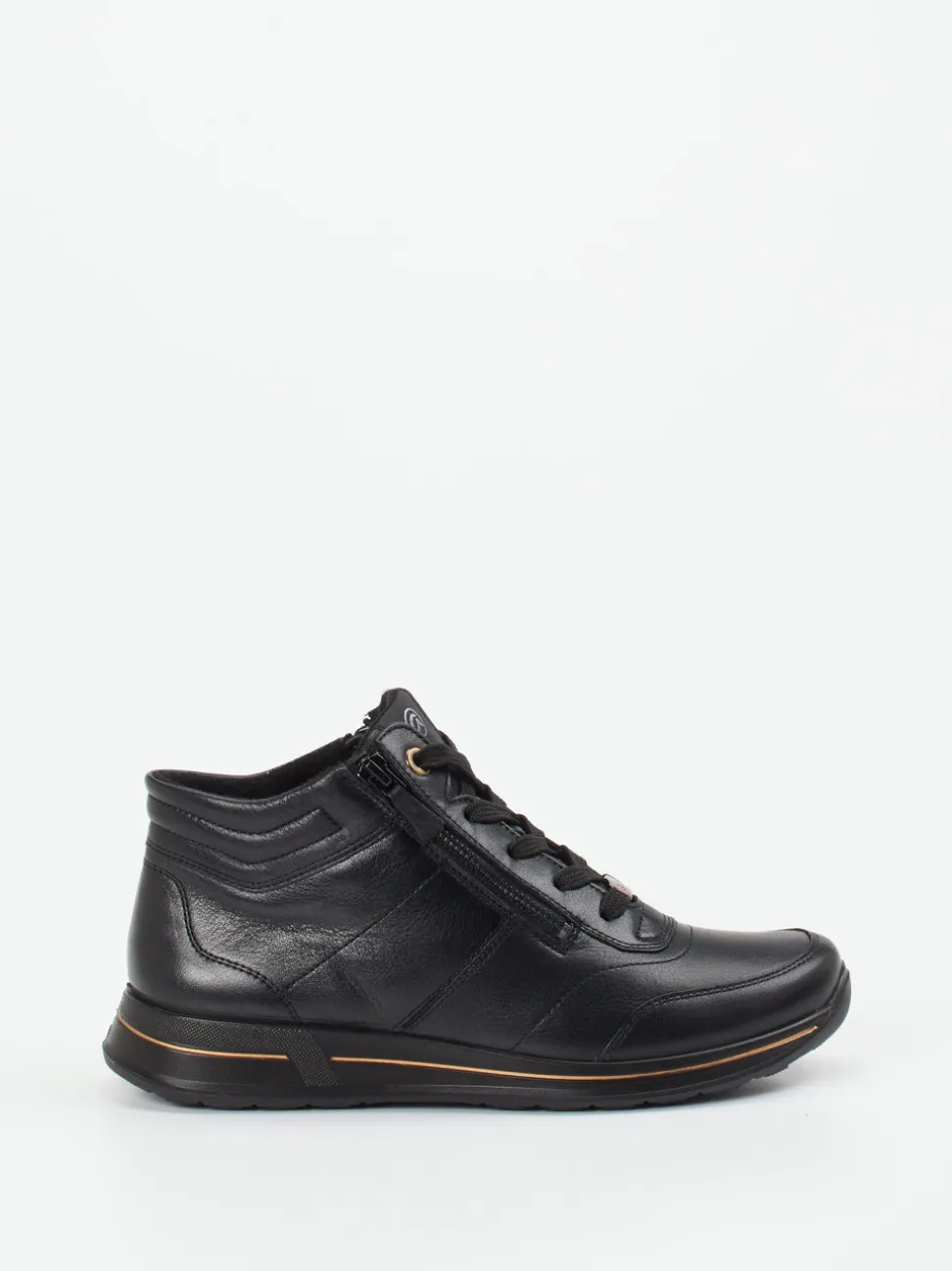 Ara – Schnürstiefelette aus Kalbleder Schwarz