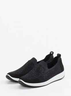 Ara – Slip-On Sneaker aus Stretch mit Glitzerdetails