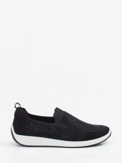 Ara – Slip-On Sneaker aus Stretch mit Glitzerdetails