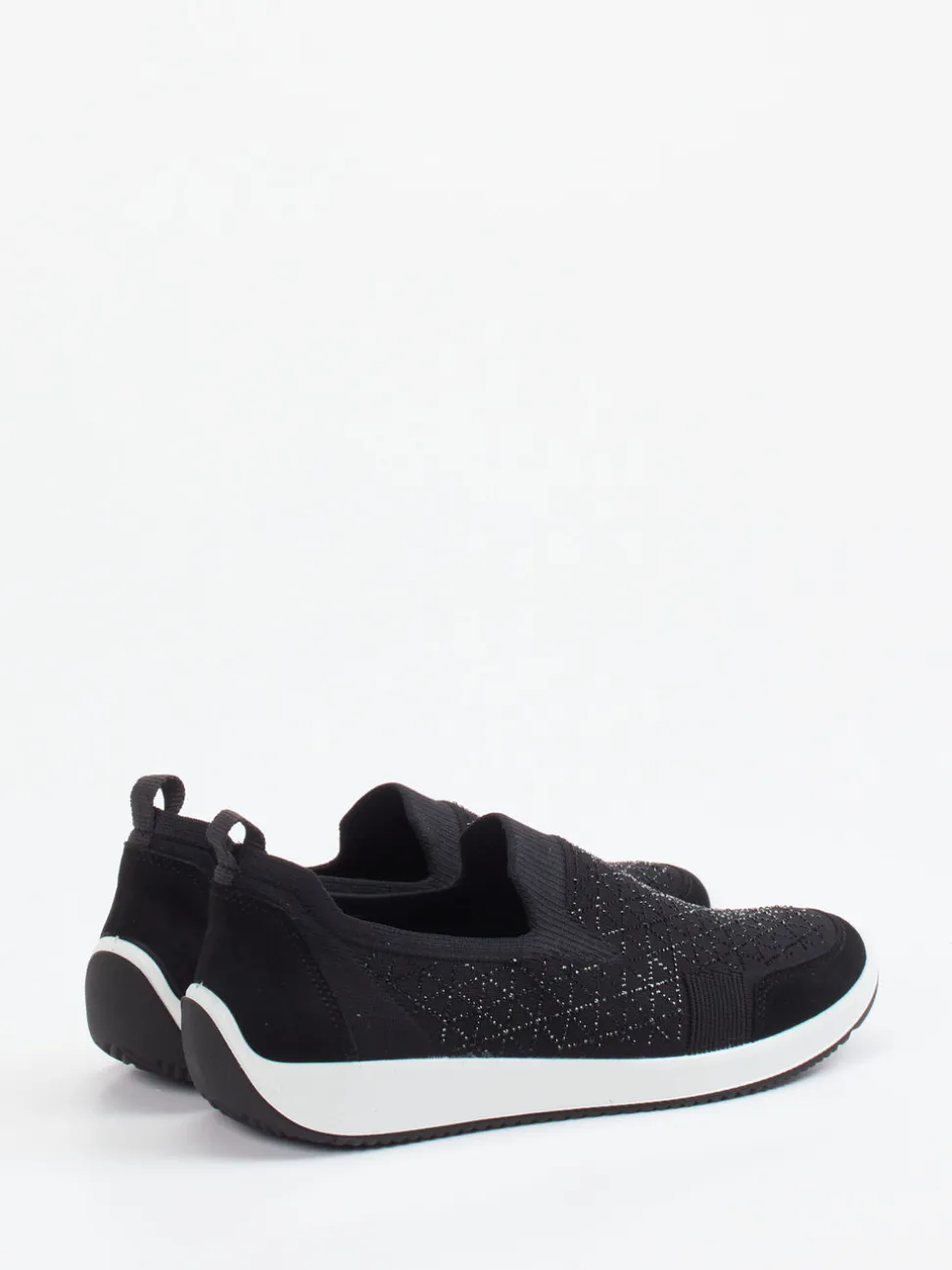 Ara – Slip-On Sneaker aus Stretch mit Glitzerdetails