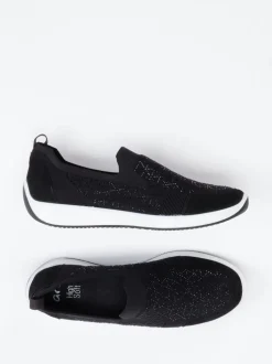 Ara – Slip-On Sneaker aus Stretch mit Glitzerdetails