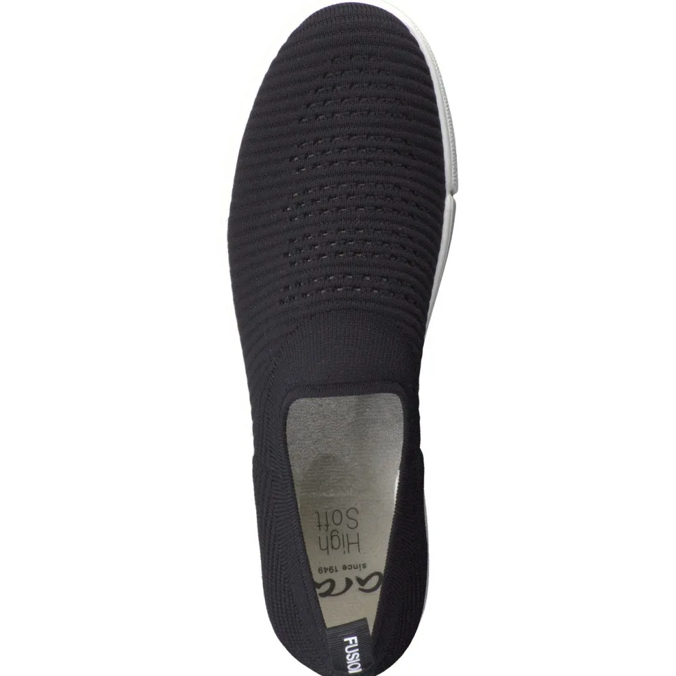 Ara – Slip-On Sneaker aus Textilstrick Schwarz