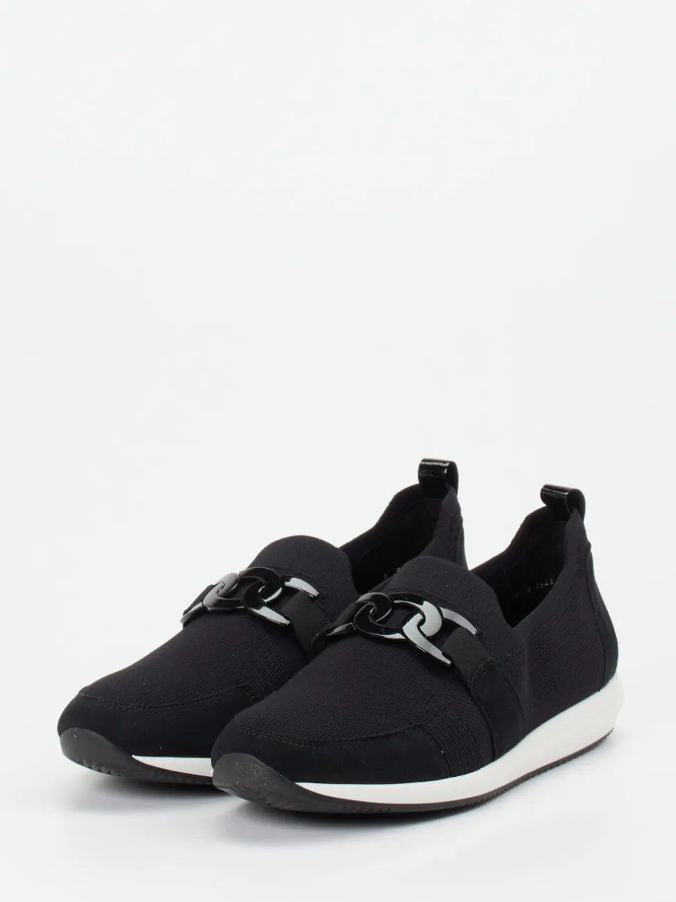 Ara – Slipper aus Textilstrick Schwarz