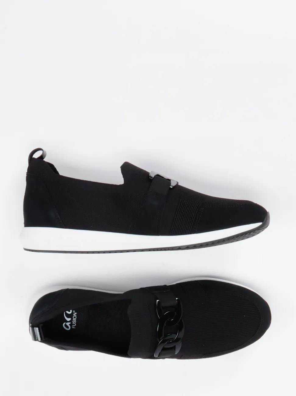 Ara – Slipper aus Textilstrick Schwarz