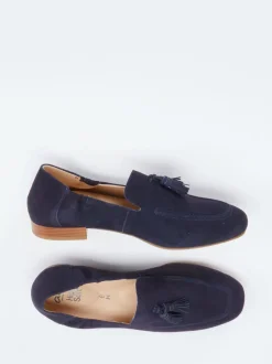 Ara – Slipper aus Veloursleder Dunkelblau