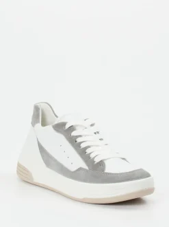 Ara – Sneaker aus Glatt- und Veloursleder Weiß