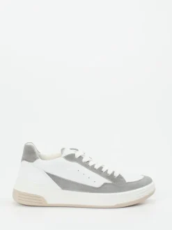 Ara – Sneaker aus Glatt- und Veloursleder Weiß