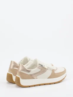 Ara – Sneaker aus Kalbleder in Creme und Beige