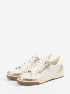Ara – Sneaker aus Kalbleder in Cremeweiß