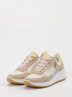 Ara – Sneaker aus Velour/Leder in Pastelloptik