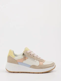 Ara – Sneaker aus Velour/Leder in Pastelloptik