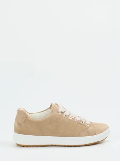 Ara – Sneaker aus Veloursleder in Beige