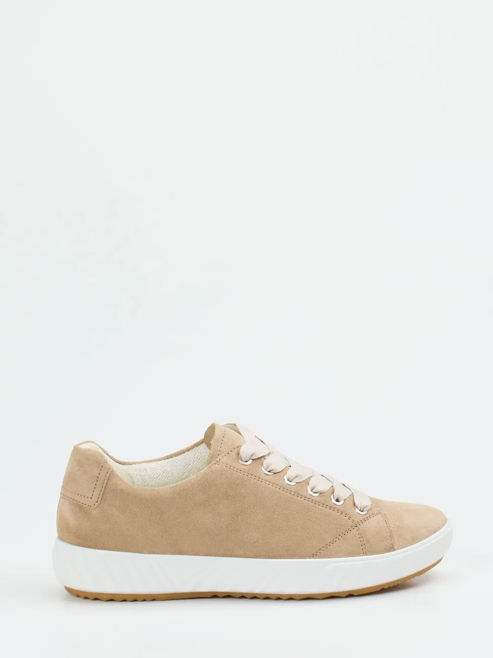 Ara – Sneaker aus Veloursleder in Beige