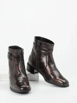 Ara – Stiefelette aus geprägtem Leder in Braun