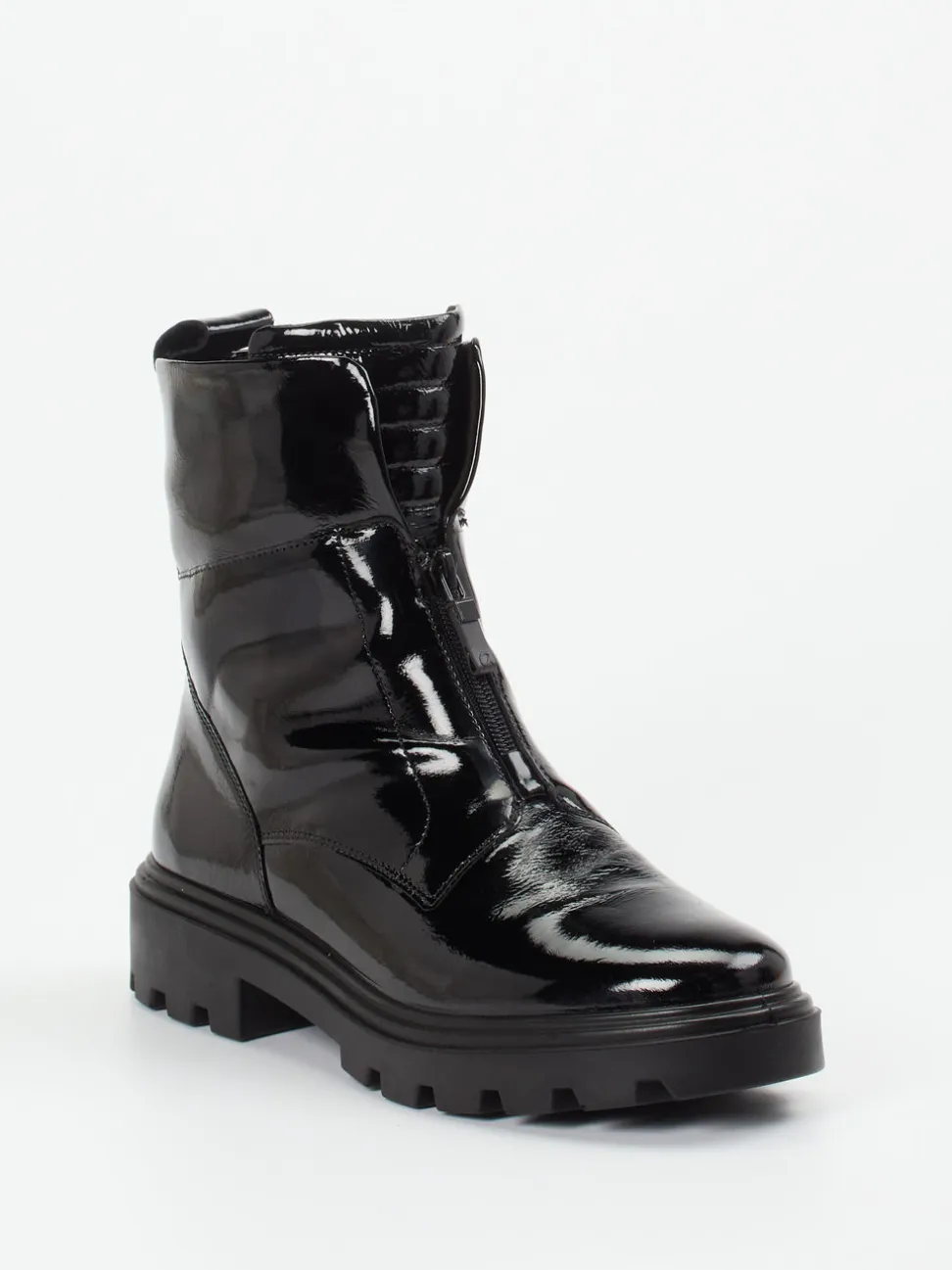 Ara – Stiefeletten aus Lackleder schwarz glänzend