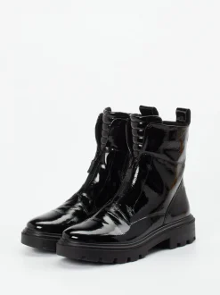 Ara – Stiefeletten aus Lackleder schwarz glänzend