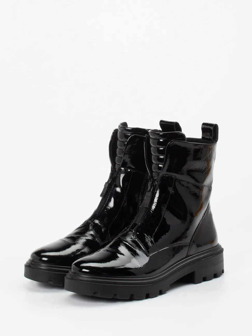 Ara – Stiefeletten aus Lackleder schwarz glänzend