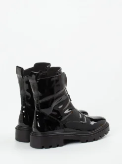 Ara – Stiefeletten aus Lackleder schwarz glänzend