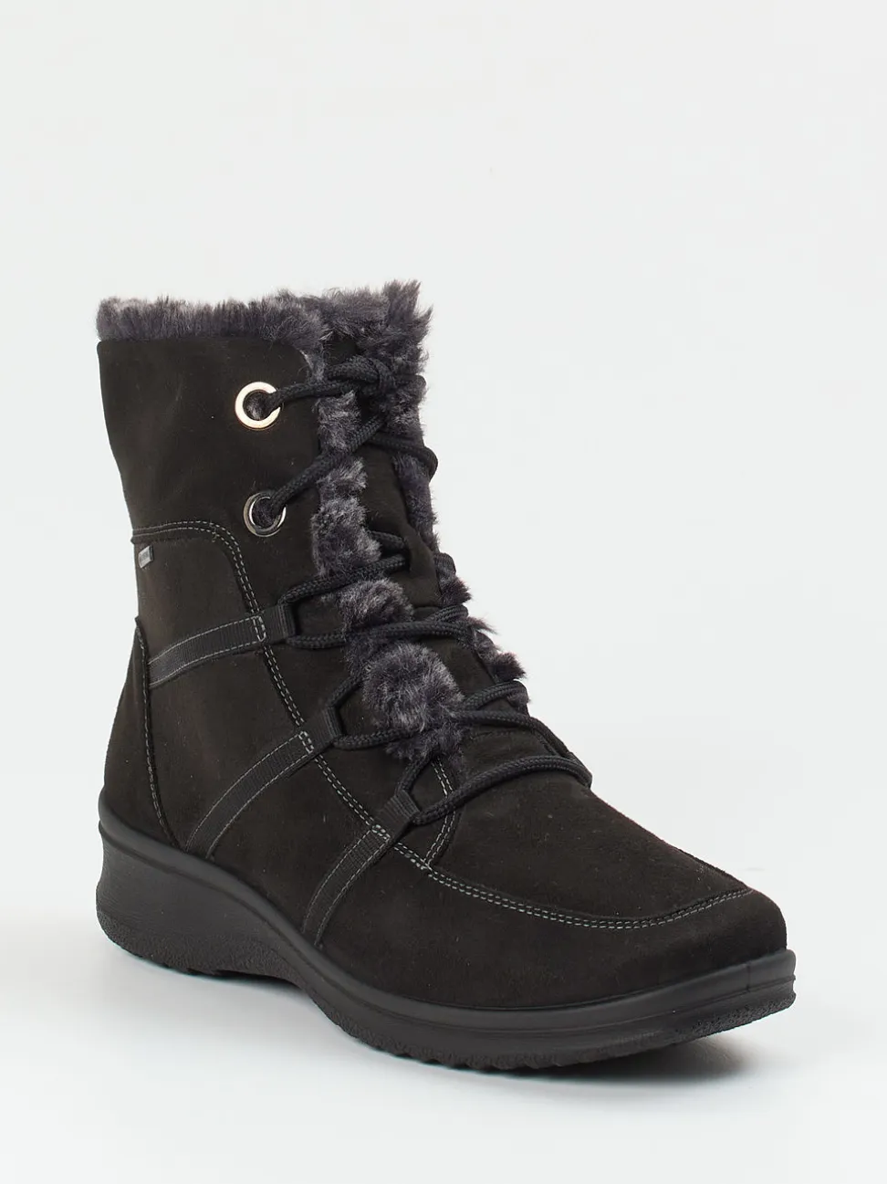 Ara – Winterboots aus Veloursleder in Schwarz