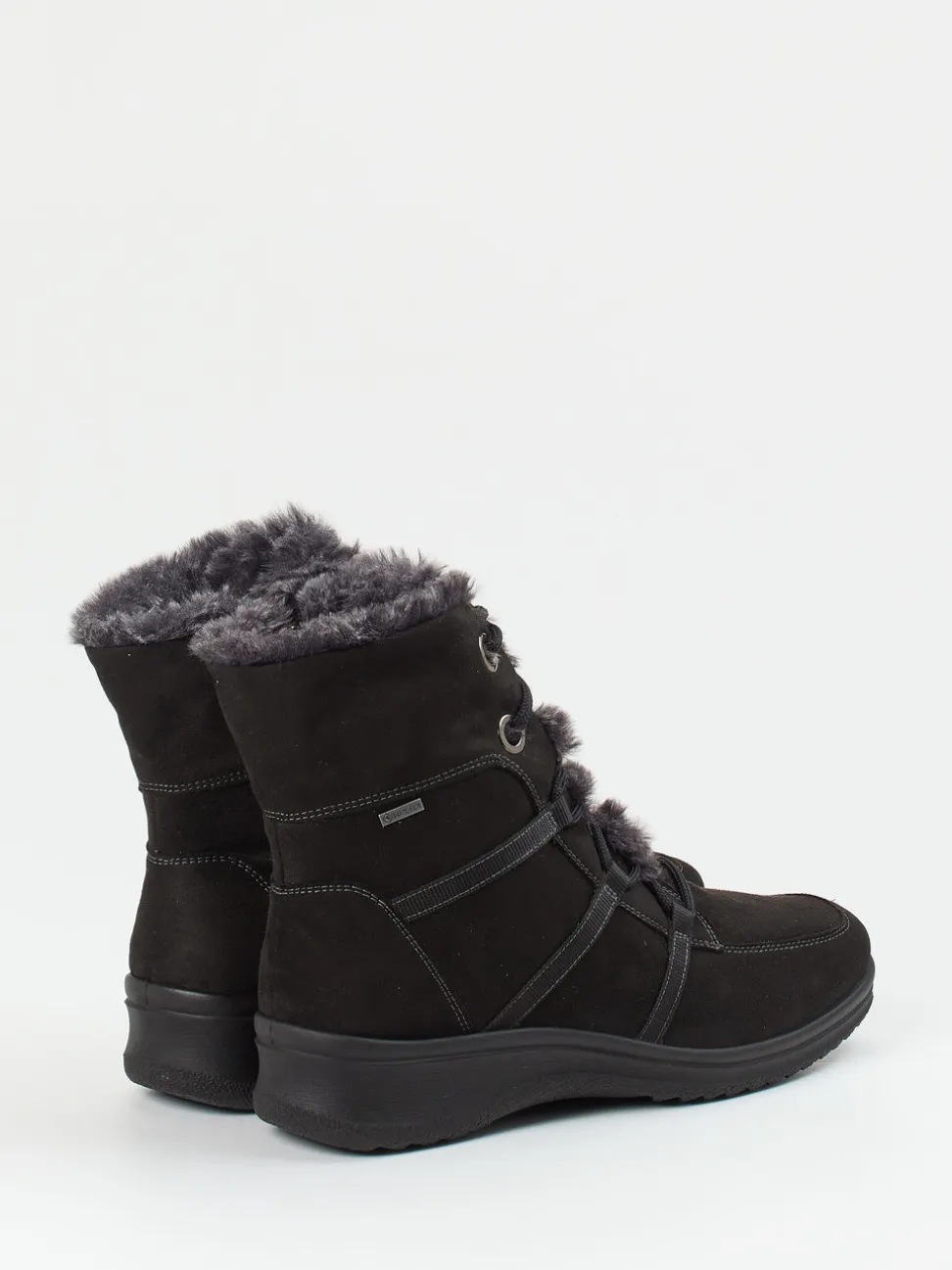 Ara – Winterboots aus Veloursleder in Schwarz