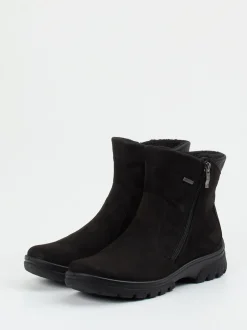 Ara – Winterstiefelette aus Veloursleder Schwarz