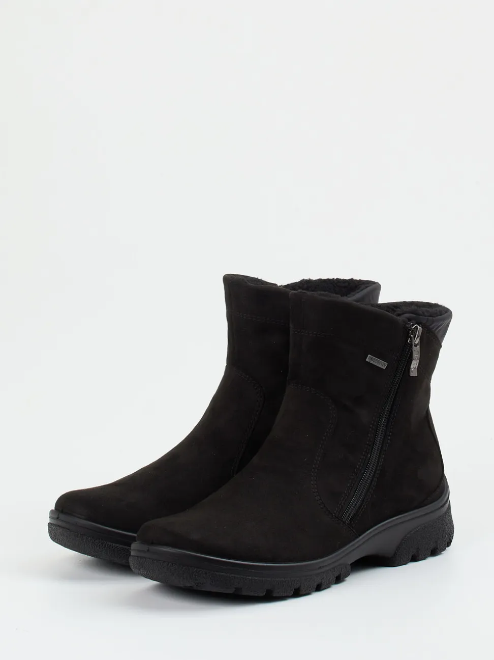 Ara – Winterstiefelette aus Veloursleder Schwarz