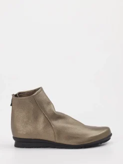 Arche – Ankle Boots aus Metallicleder bronzebraun
