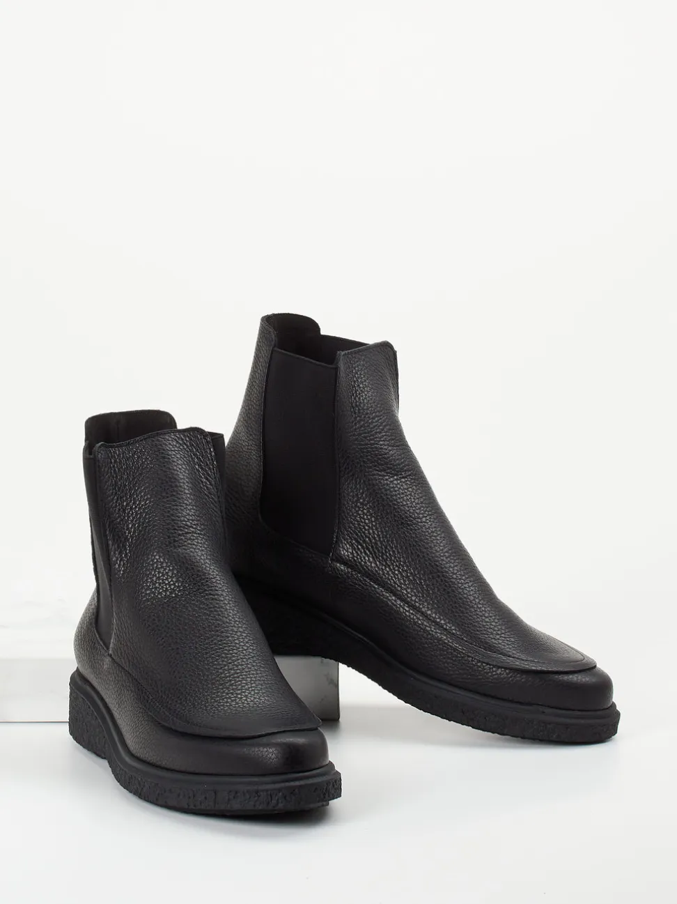 Arche – Chelsea Boots aus Kalbleder tiefschwarz