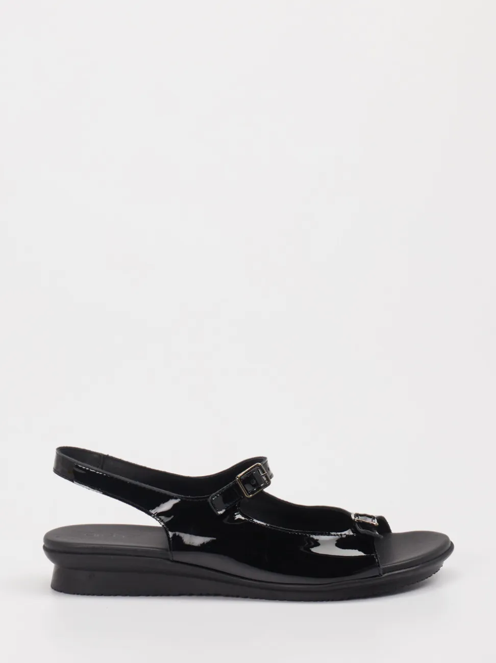 Arche – Komfort-Sandalen aus Lackleder Schwarz