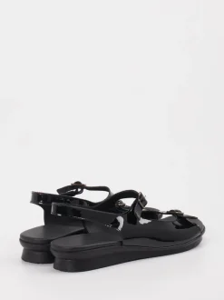 Arche – Komfort-Sandalen aus Lackleder Schwarz