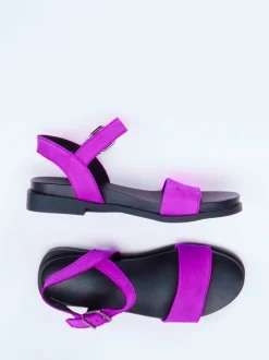 Arche – Riemchensandale aus Nubukleder Pink-Violett