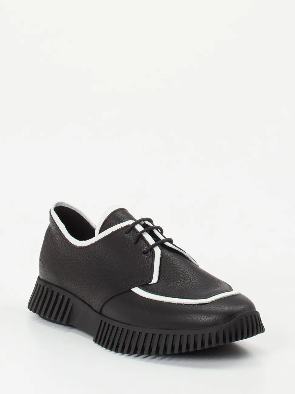 Arche – Schnürschuhe aus Kalbleder Schwarz-Weiß