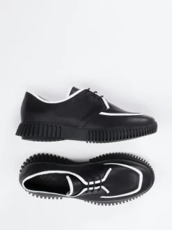 Arche – Schnürschuhe aus Kalbleder Schwarz-Weiß