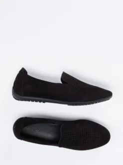 Arche – Slipper aus Nubukleder in Schwarz