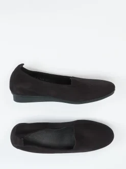 Arche – Slipper aus Nubukleder in Schwarz