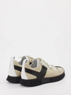 Arche – Sneaker aus Leder in Beige mit Gummisohle