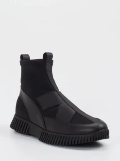 Arche – Sock-Boots aus Textil und Leder schwarz