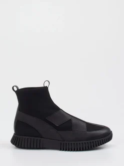 Arche – Sock-Boots aus Textil und Leder schwarz