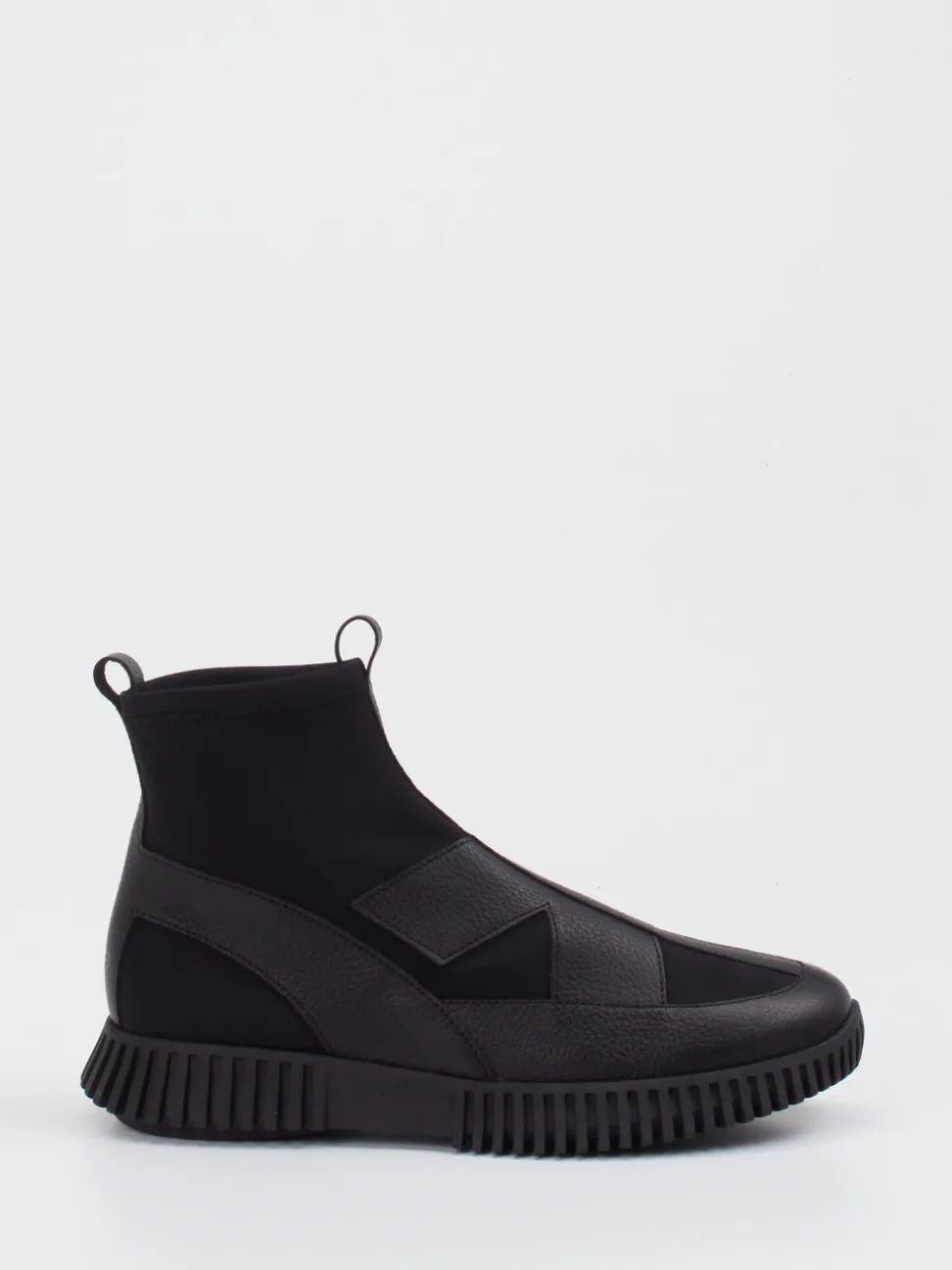 Arche – Sock-Boots aus Textil und Leder schwarz