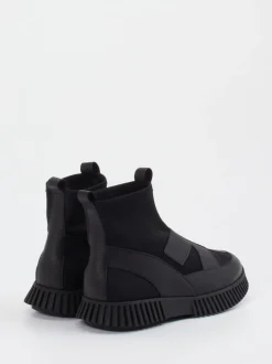 Arche – Sock-Boots aus Textil und Leder schwarz