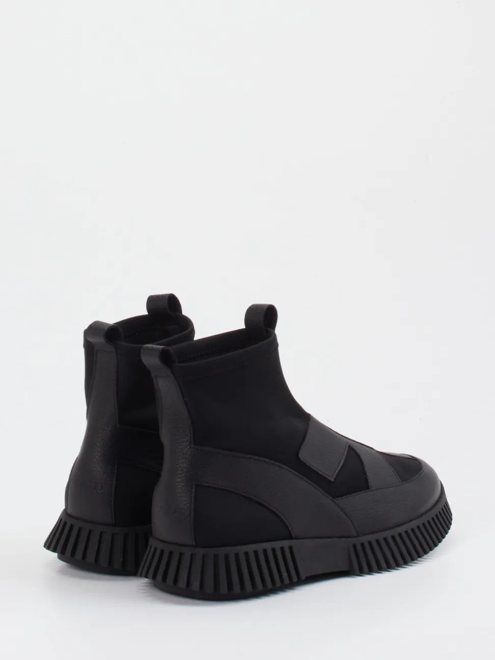 Arche – Sock-Boots aus Textil und Leder schwarz
