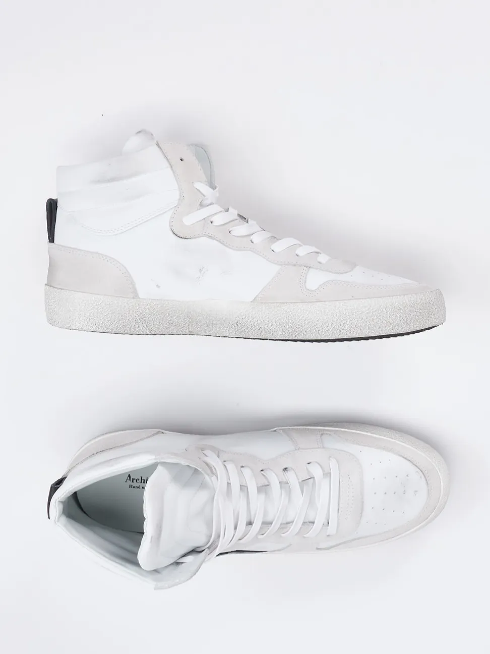 Archivio 22 – High-Top Sneaker aus Kalbleder Weiß