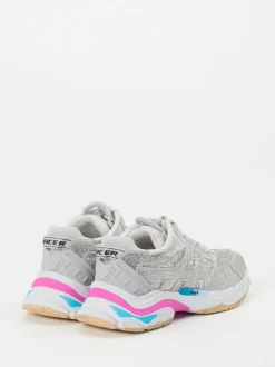 ASH – Chunky Sneaker aus Metallicleder mit Strass