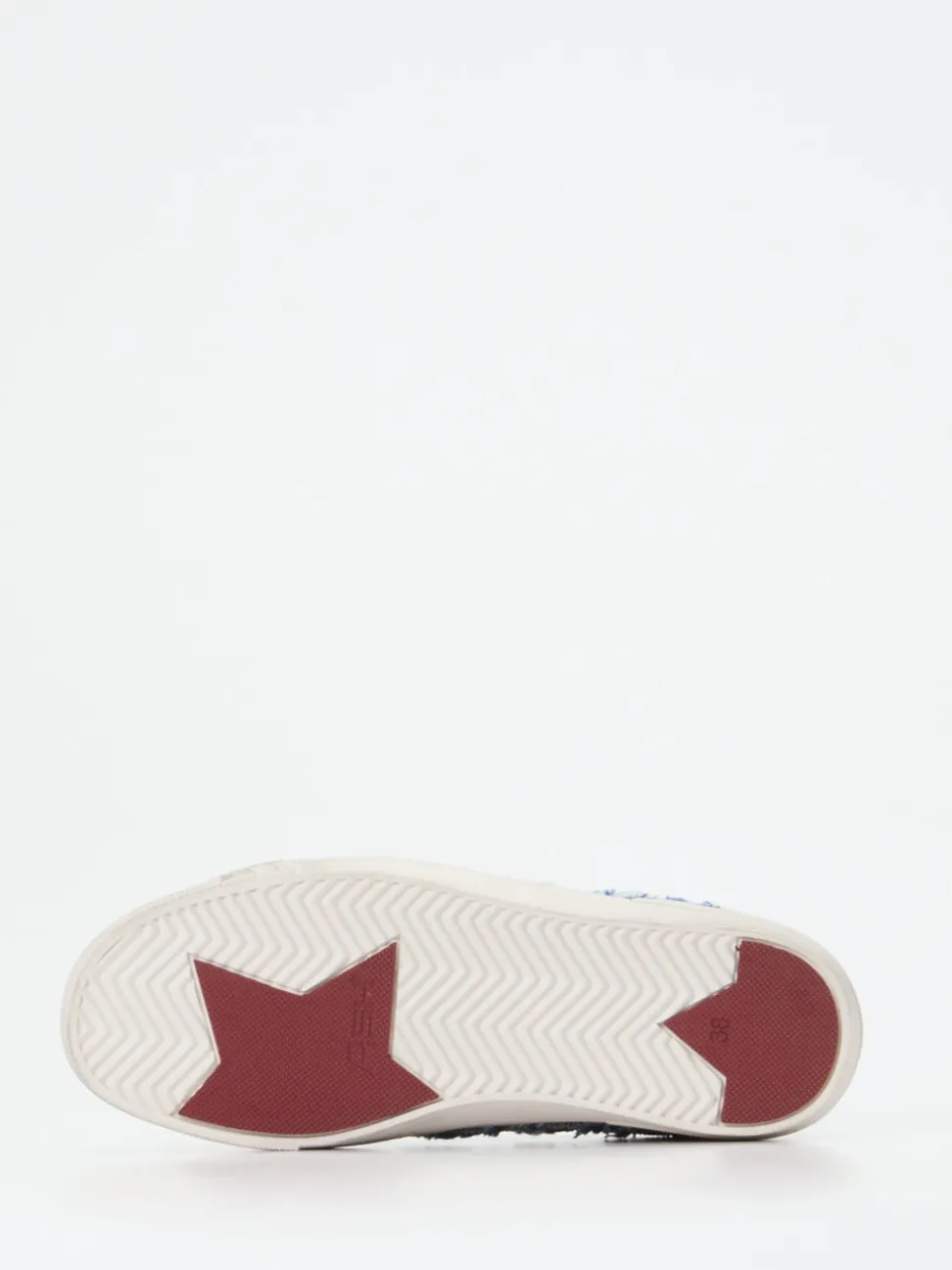 ASH – Sneaker aus Metallic und Denim Himmelblau
