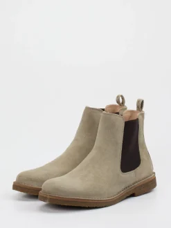 Astorflex – Chelsea Boots aus Veloursleder beigegrau