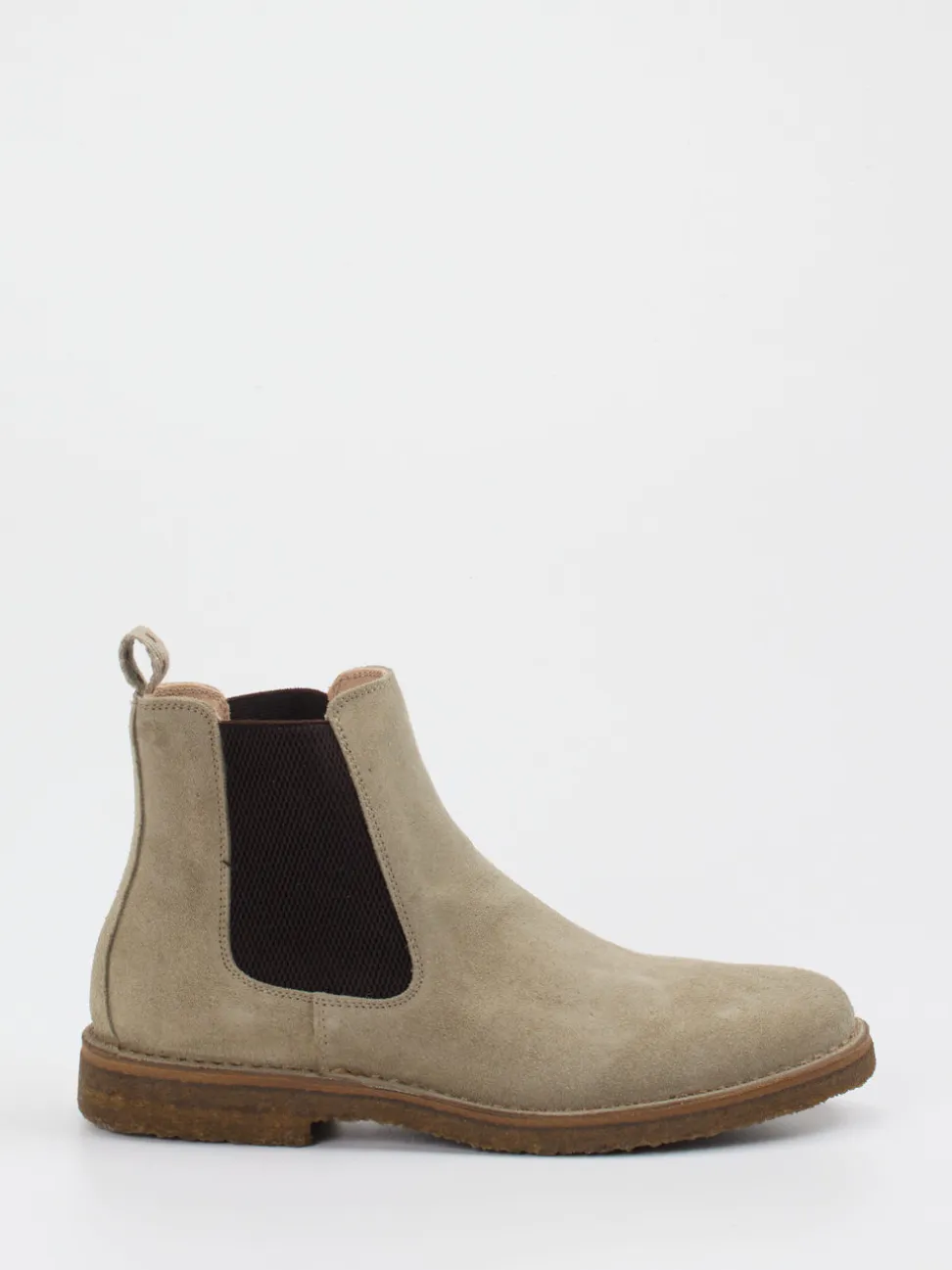 Astorflex – Chelsea Boots aus Veloursleder beigegrau