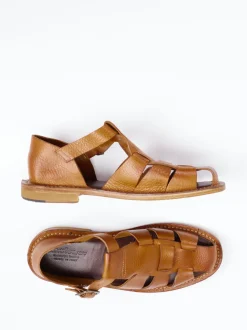 Astorflex – Fischersandalen aus Kalbleder cognacbraun