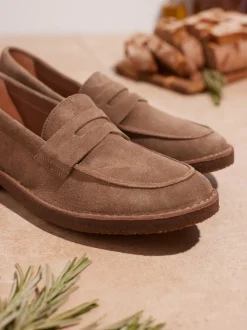 Astorflex – Loafer aus Veloursleder sandfarben