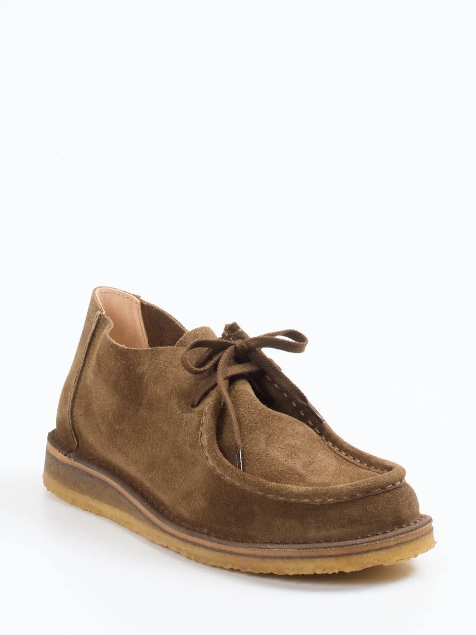Astorflex – Wallabee-Schnürschuh aus Veloursleder braun